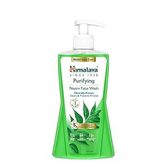 Himalaya Purifying Neem Face Wash | With 5 Parts of Neem & Turmeric | Clears & Prevents Pimples & Acne | Clinically Proven Formula | For Oil at ₹300 – Amazon