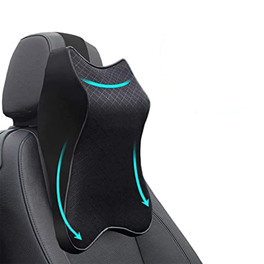 PRITASHA Car Seat Headrest Neck Rest Cushion (3D Memory Foam)