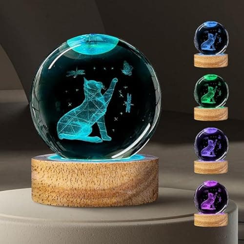 GITGRNTH 3D Crystal Ball Lamp with 16 Colors Changing LED Wooden Base - Solar System Night Light, Galaxy Lamps, Galaxy Crystal Ball Light wi at ₹145 – Amazon