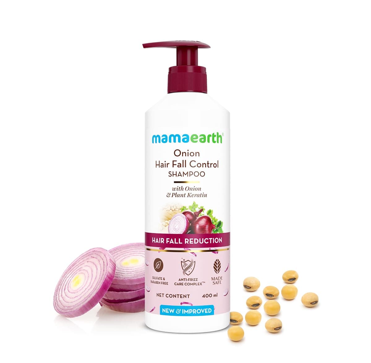 Mamaearth Onion Shampoo for Hair Growth and Hair Fall Control with Onion and Plant Keratin | Reduces Hair Fall | Strengthens & Smoothens Hair | For Men & Women | 400ml at ₹265 (47% Off) – Amazon