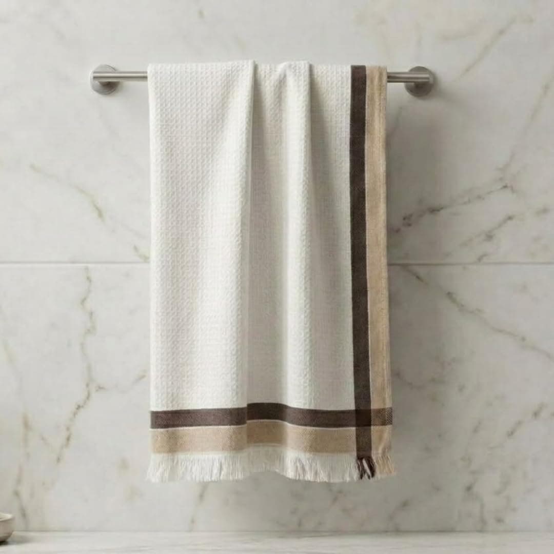 Athom Living Light Weight Cotton Premium Waffle Border…