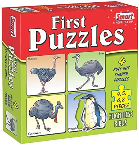 Smart Kid - 1028 First Puzzles - Flightless Birds, Multi at ₹107 (55% Off) – Amazon