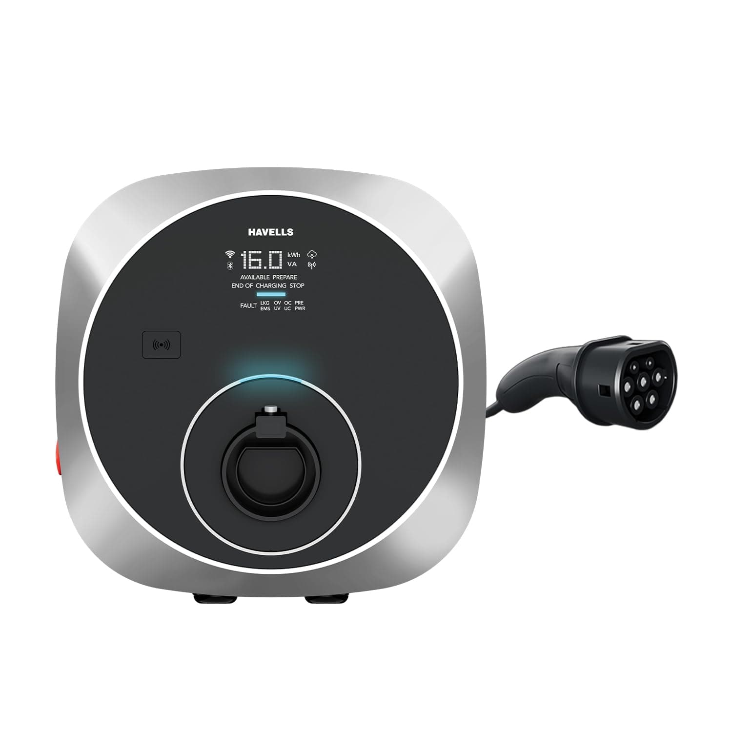 Havells 11 kW MotrON GT Smart EV Charger with Display, Wi-Fi, GSM, LAN, 4G, RFID, Type-2, OCPP 1.... at โน32949 โ Amazon