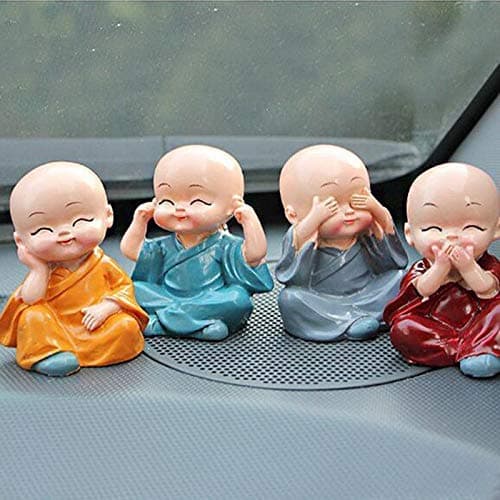 Polyresin Karate Kid Buddha Monk Statue Figurines Showpiece for Gifting Feng Sui Item Home Office Decorative Item (Set of 4 Pieces), Multicolored at ₹190 (52% Off) – Amazon