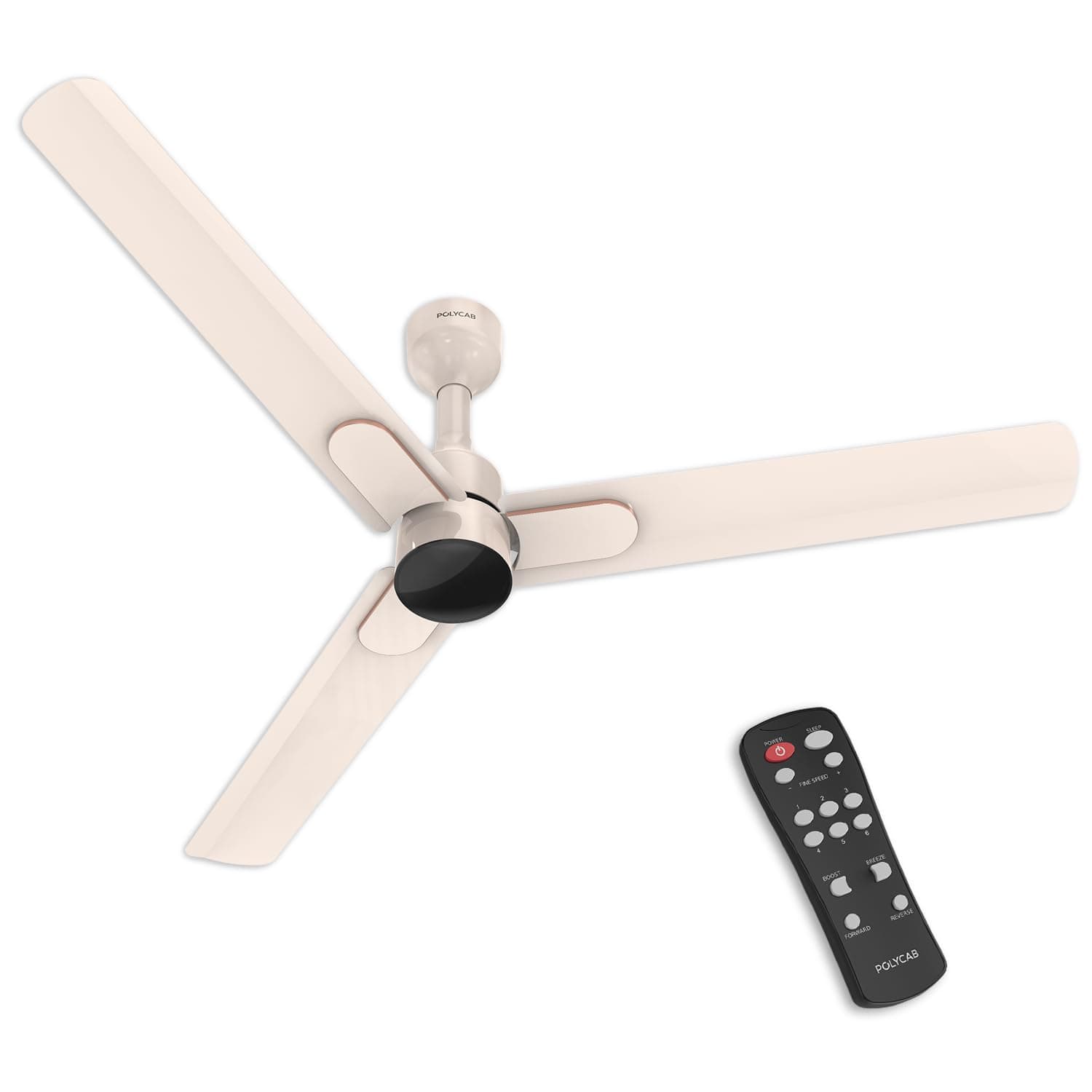 Polycab Wizzy Neo DLX 1200mm 5-Star BLDC, Remote Ceiling Fan for Living Room | 55% Energy Saving, High Air Delivery, 7 Speed Setting | 3-yr Warranty【Beige Rosegold】 at ₹2649 (61% Off) – Amazon