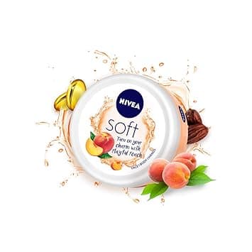 NIVEA Soft Light Moisturizer 200ml | Playful Peach | For Face, Hand & Body, Instant Hydration | Non-Greasy Cream | With Vitamin E & Jojoba O at ₹174 – Amazon