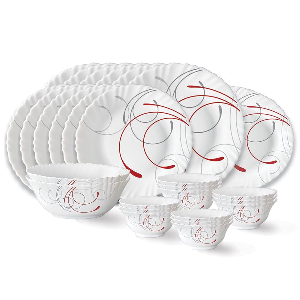 Larah by Borosil Boro Opalware 27-Piece Dinner Set