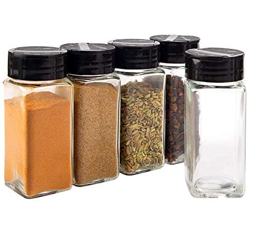 SITOVI Glass Spice Jars with Dual Sifter Cap, 120ml Square Container, Set for Salt, Pepper, Masala Storage (6) Rs. 175 - Amazon at ₹175 (82% Off) – Amazon