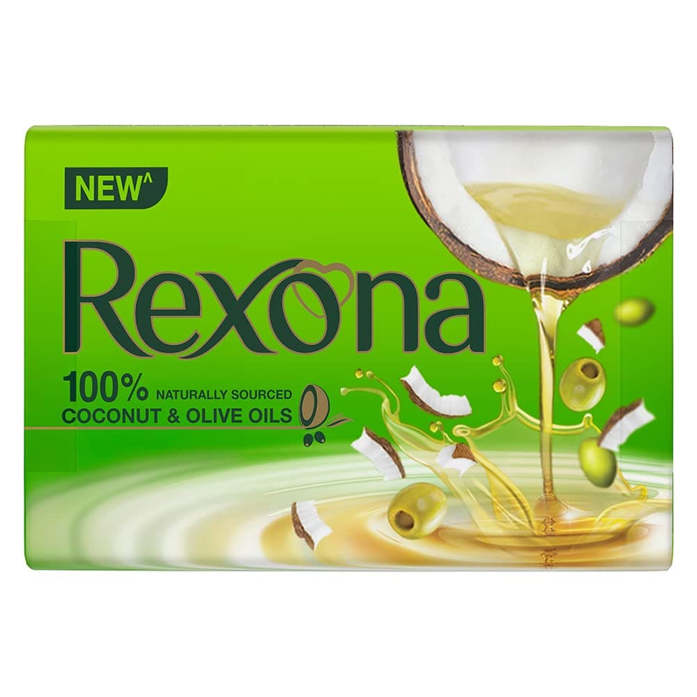 Rexona Coconut and Olive Oil Soap For Silky Smooth Skin (4 x 100g), Pack of 4 – Amazon
