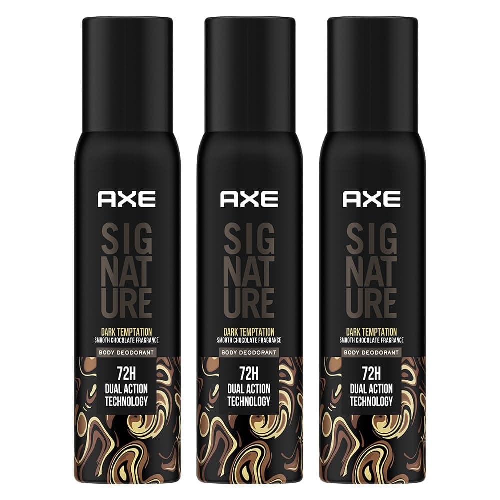 Axe Signature Dark Temptation Long Lasting Deodorant No Gas Body Perfume For Men 200ml, Pack of 3 – Amazon