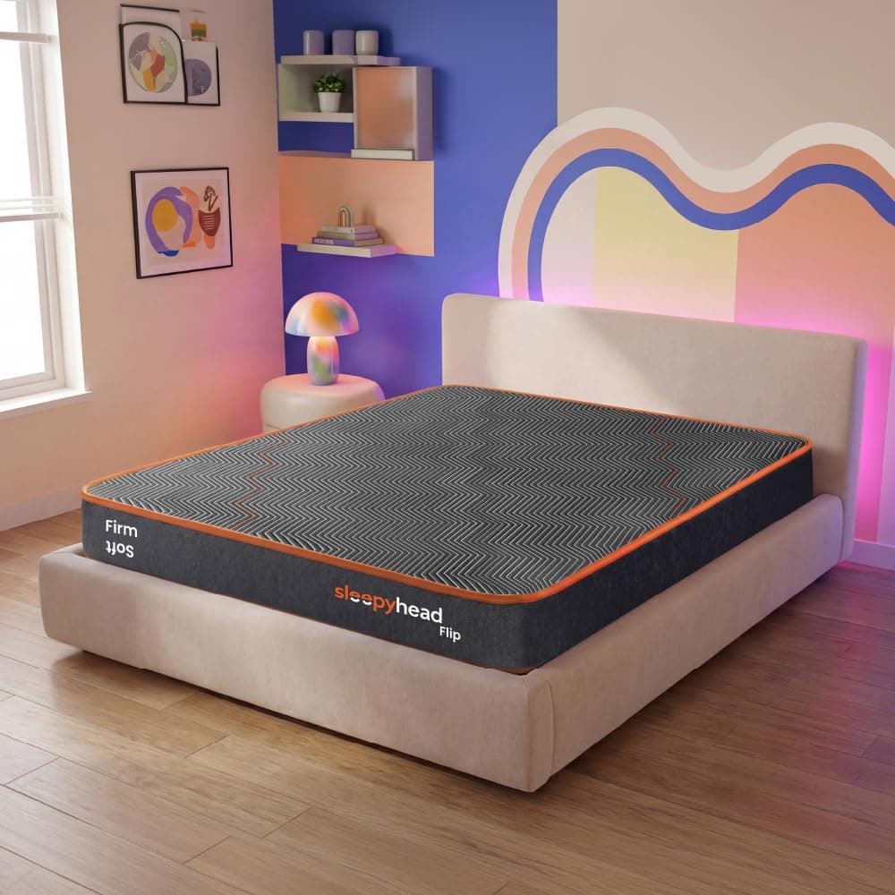 Sleepyhead Flip Designed by Duroflex - Premium Dual Sided High Density Foam Single Bed Mattress with Firm & Medium Soft Sides |7 Years Warra – Amazon
