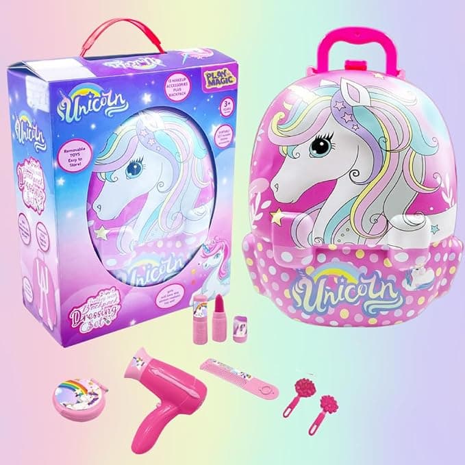 PlayMagic Unicorn Backpack Dressing Set at ₹300 (85% Off) – Amazon