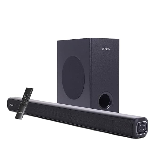 Aiwa Bluetooth 5.3 Soundbar at ₹2,392 (87% Off) – Amazon