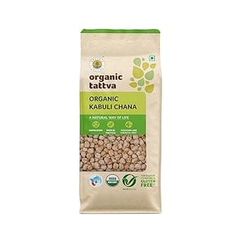 Organic Tattva Kabuli Chana 1kg | Natural Unpolished White Chana | Protein-Rich Chickpeas | Clean & Pure Grocery Staple | No Additives at ₹119 – Amazon