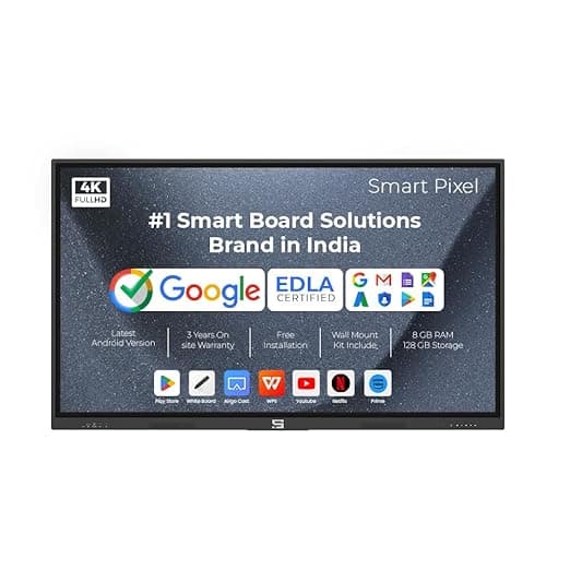 65 Inches 4K UHD Touch Screen LED UltraTouch Display Interactive Flat Panel Monitor, Android 14, Ideal for Schools/Colleges/Offices at ₹81050 (92% Off) – Amazon