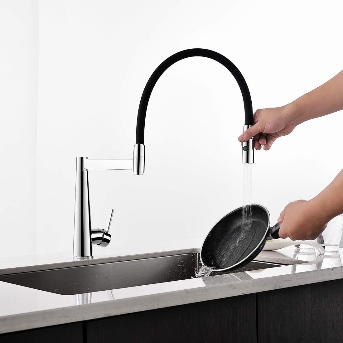 ALTON LEO-13015 Magnetic Docking Kitchen Sink Faucet — Dual Flow Spray (Chrome)