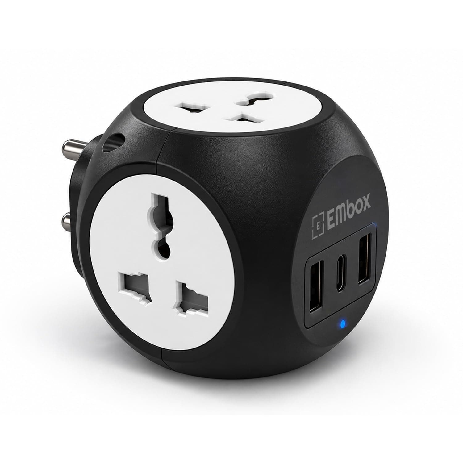 EMBOX Multi Plug Extension Adapter with USB & Type-C at ₹499 (75% Off) – Amazon