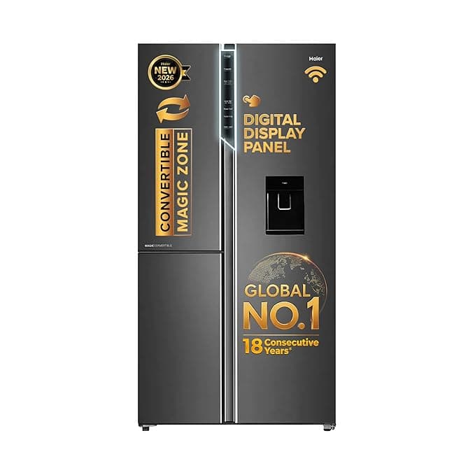 Haier 592L 3-Star Smart Sense Refrigerator at ₹85,990 (41% Off) – Amazon