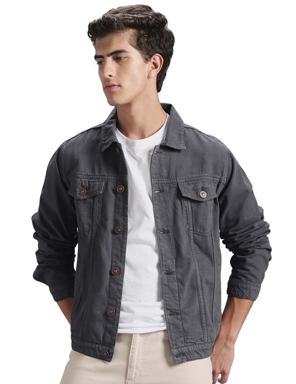 INKD Men's Overdyed Cotton Denim Jacket