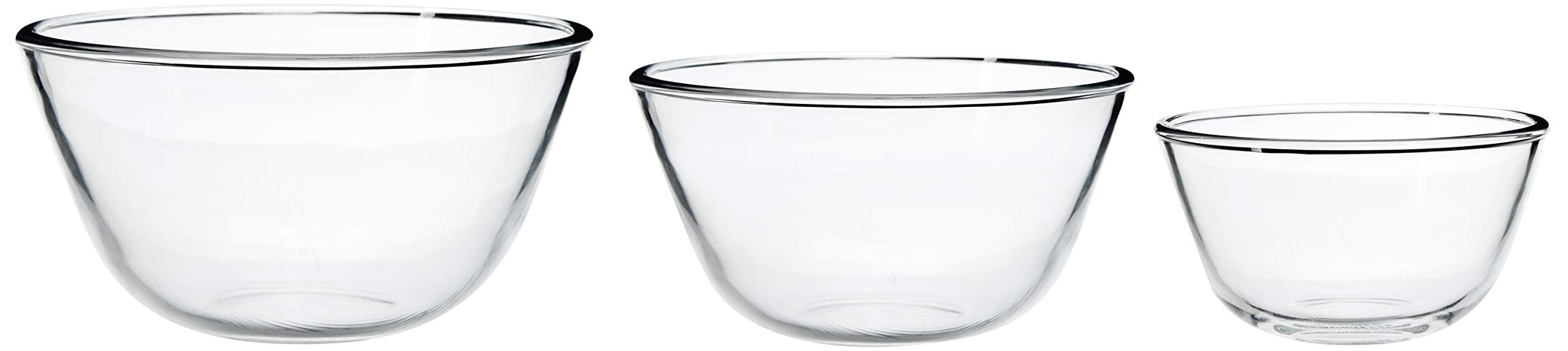 Amazon Solimo Borosilicate Glass Mixing Bowl Set at ₹462 – Amazon