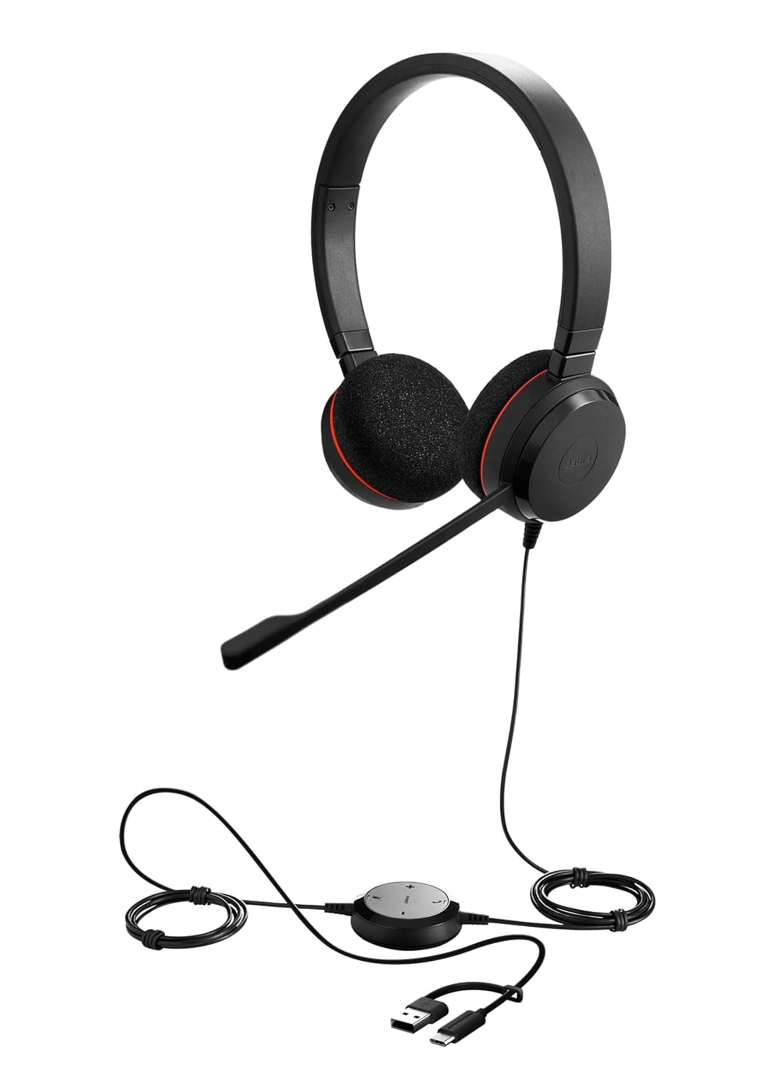 Jabra Evolve 20 Stereo Headset with noice canceling mic, Connect to Mobile/Tablet via USB-C/A, Lightweight Headband at ₹4860 (44% Off) – Amazon