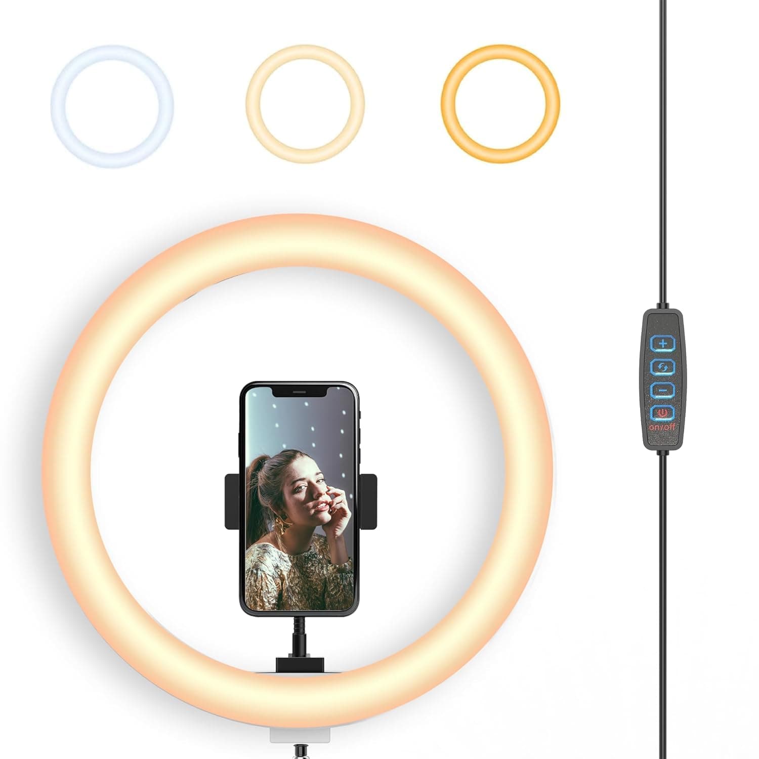 ZAPIO 14-Inch LED Ring Light for Phone & Camera — YouTube Video Shoot Lighting