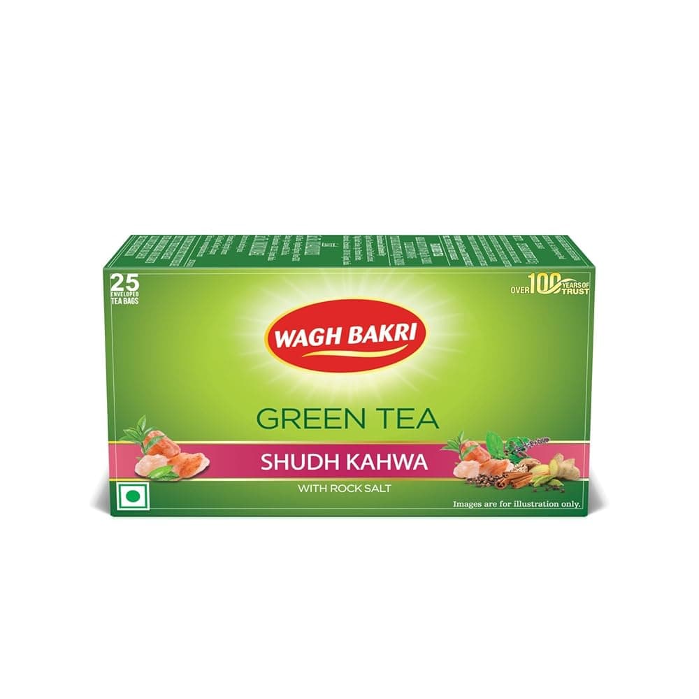 50% Off : Wagh Bakri Green Tea 25 Tea Bag @149. – Amazon
