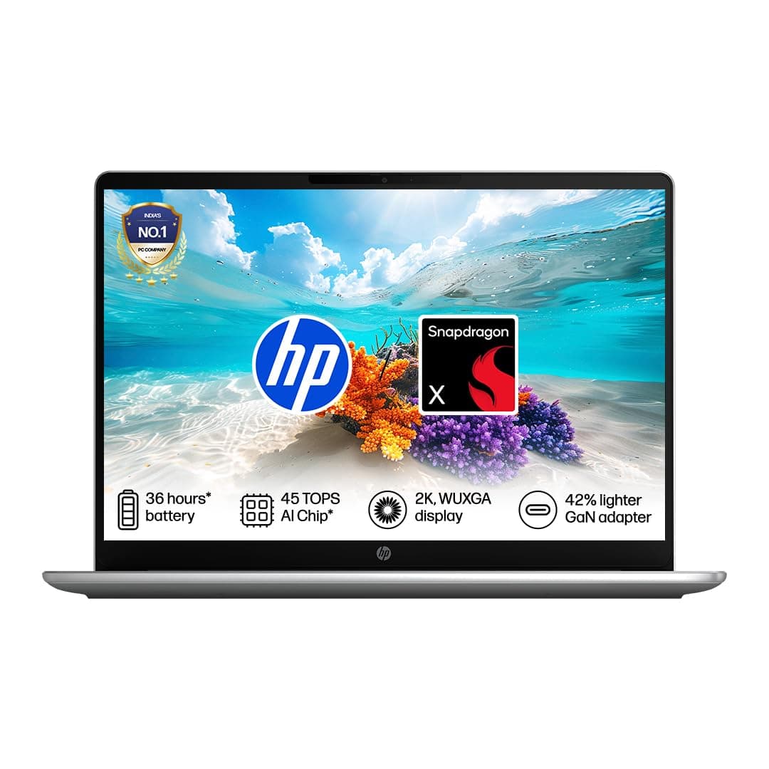HP Omnibook 3 (16GB +512GB SSD) AI Laptop at 50,990 at โน12000 โ Amazon