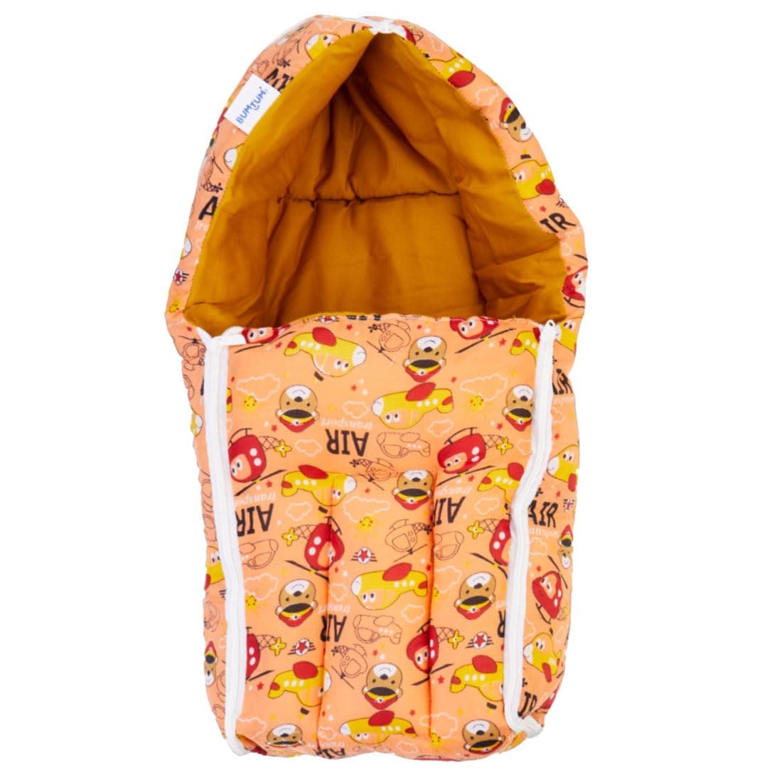 BUMTUM Air 3-in-1 Baby Sleeping Bag and Carry Nest, 0-6 Months, Cotton, Orange