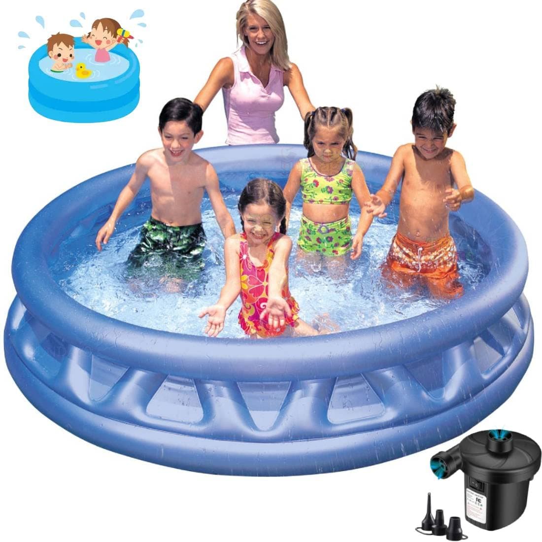 Toy Imagine 6.17ft Soft-Side Inflatable Swimming Pool — Family & Kids Outdoor Fun