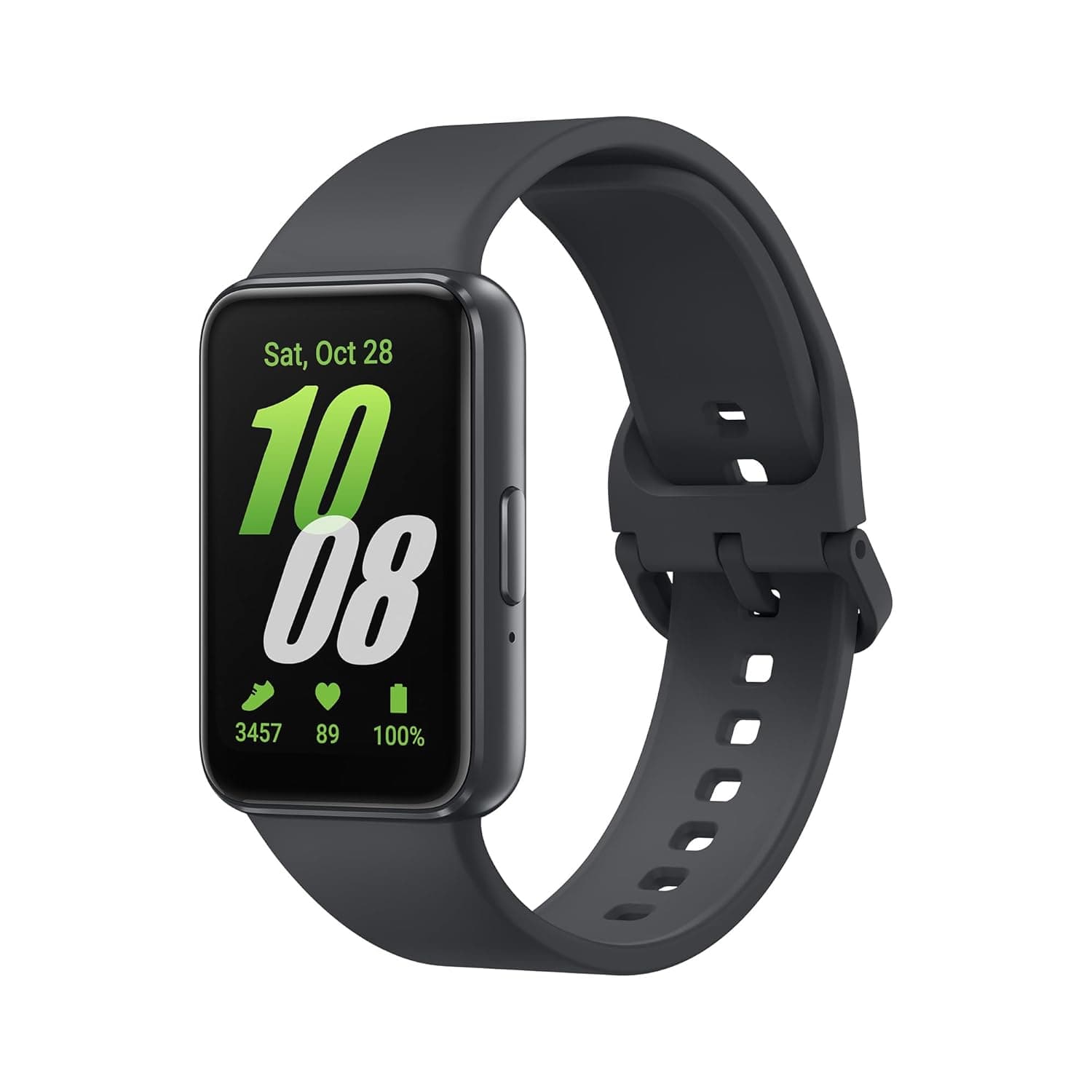Samsung Galaxy Fit3 Light and Sleek Fitness Band, 13 Days Battery, 100+ Exercises and Sleep Tracking, Dark Gray (Black) at ₹3499 (65% Off) – Amazon