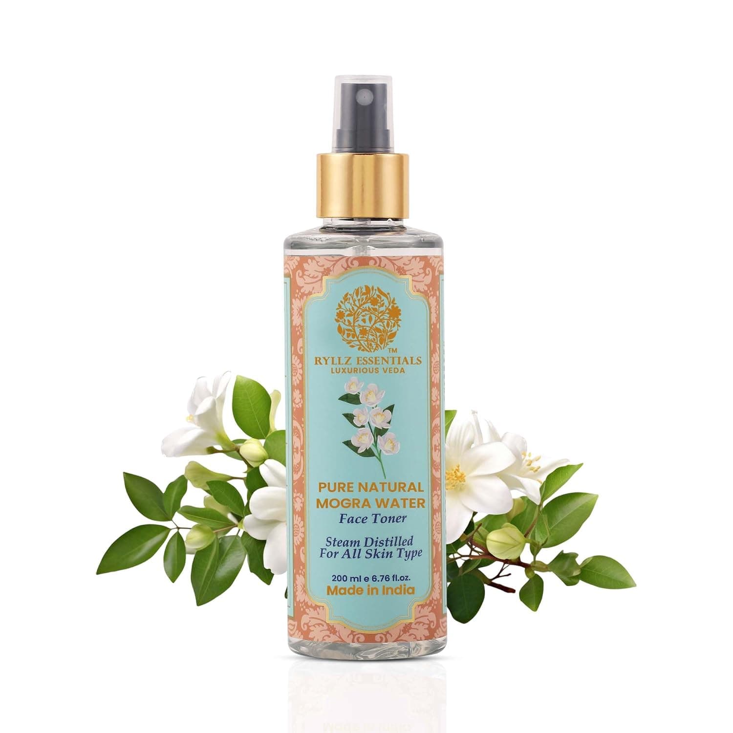 RYLLZ ESSENTIALS Pure Natural Mogra Water Face Toner 200ml | Face Mist | Madurai Jasmine | Unisex | 200ml at ₹127 (68% Off) – Amazon