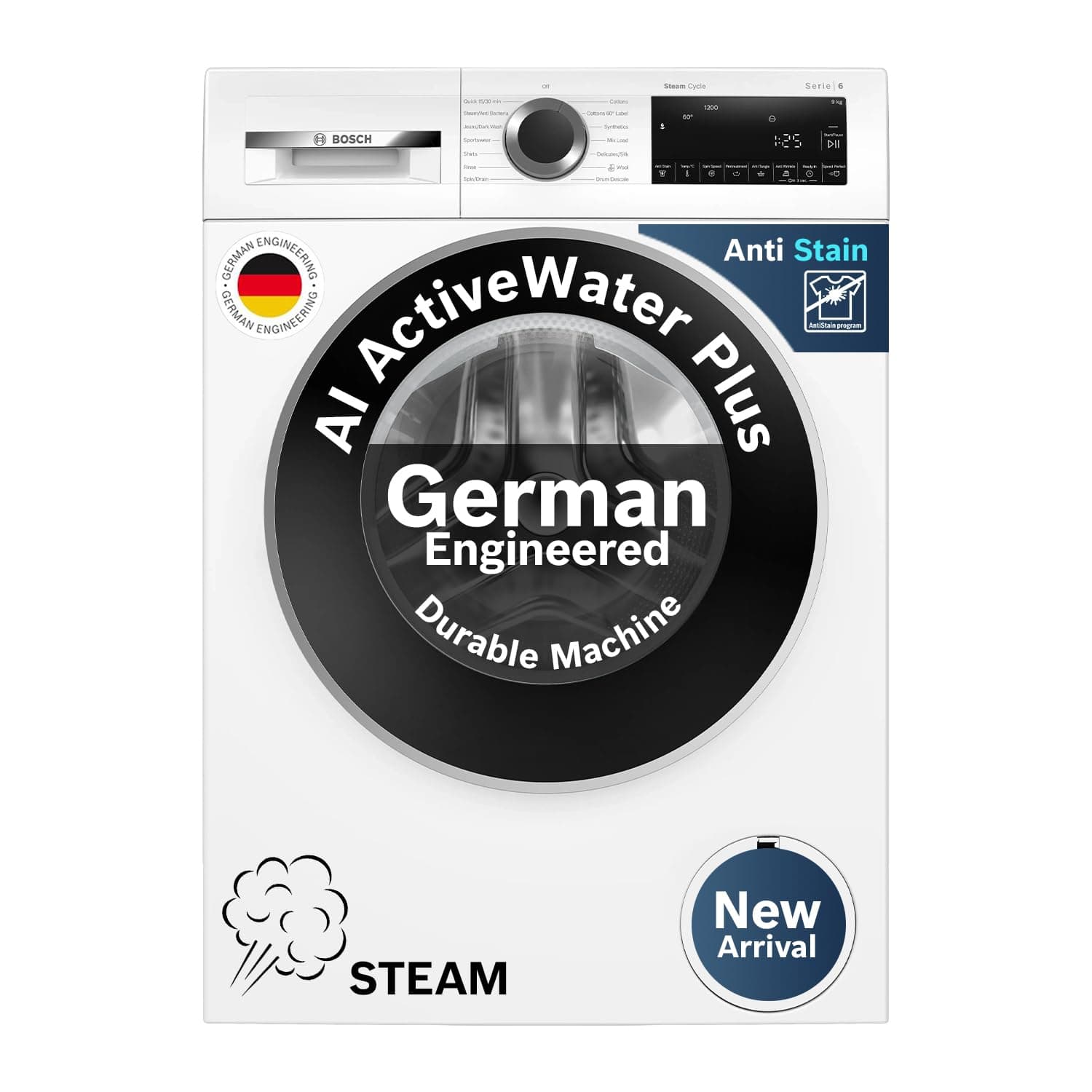 Bosch 9 kg 5 Star Front Load Fully-Automatic Washing Machine