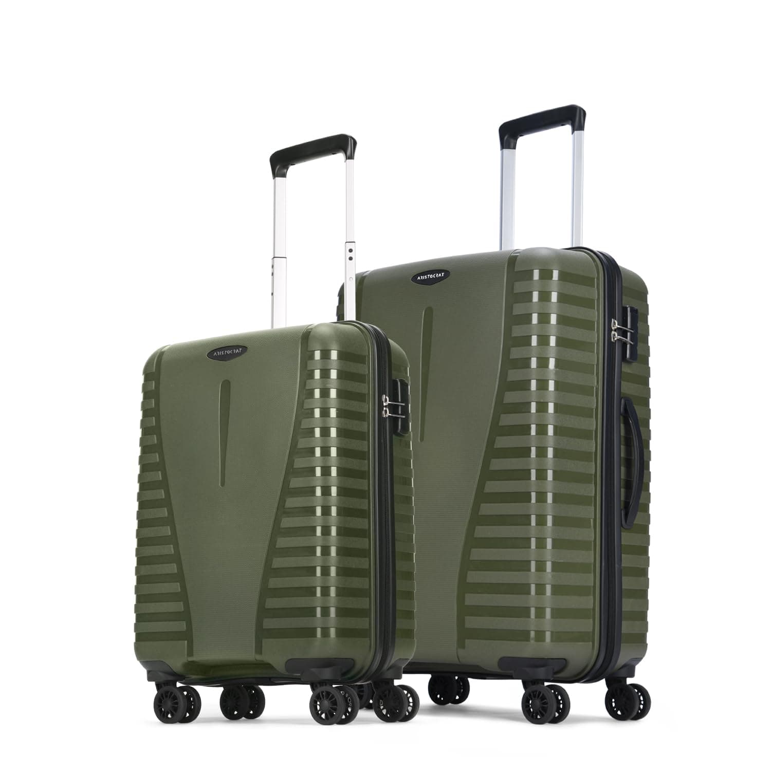 Aristocrat Airpro Set of 2 Cabin (Small Size) & Medium Size (Check-in) Hard Case Trolley Bags, 8 Wheels, Polypropylene Case Luggage, Combina at ₹2299 – Amazon