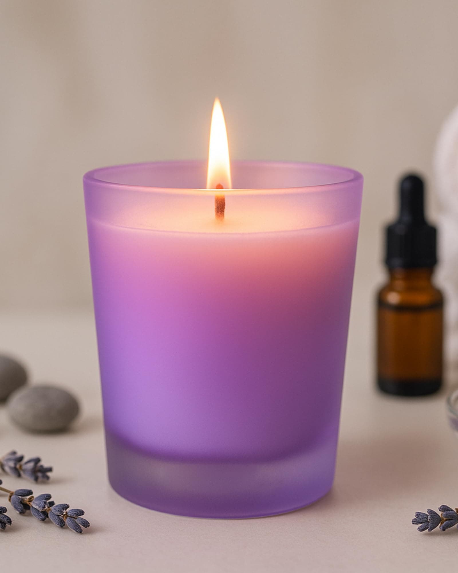 Homesake Premium Scented Votive Candle in Glass (Lavender)