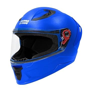 Studds Raider Isi Certified Full Face Helmet for Men and Women with Spoiler Clear Visor (Blue - Xlmotorcycling) at ₹873 – Amazon