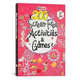 200+ Screen-Free Activities & Games Book For Kids 5+ Years Old | Mazes & Puzzles, Word Games, Crosswords, Patterns & Shapes, Logical Reasoni at ₹169 – Amazon