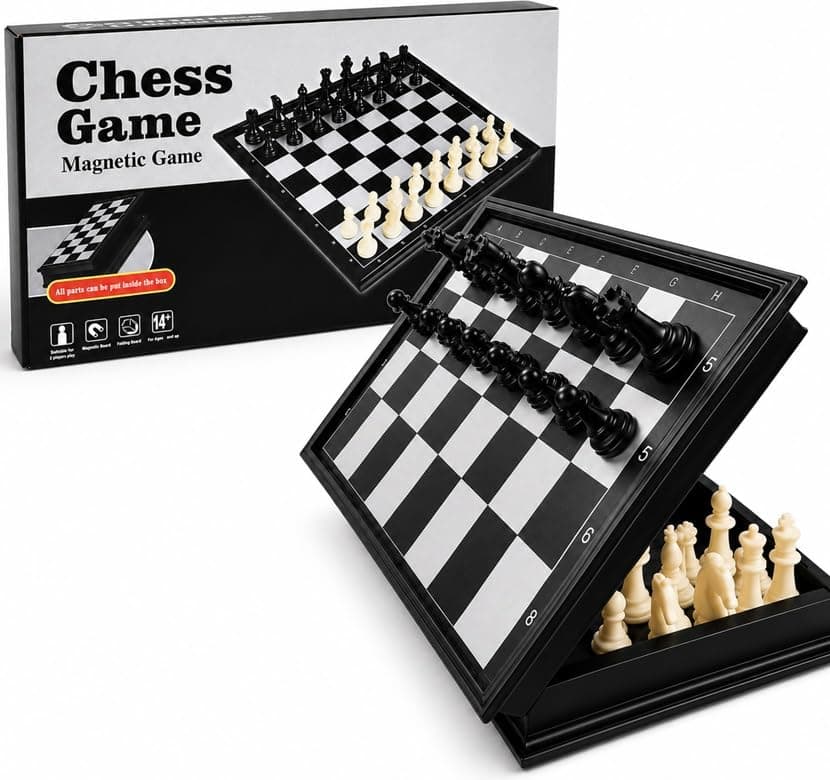 Toy Imagine Magnetic Chess Board Game – Folding Travel Chess Set with Pieces Storage | Portable Strategy Game for Kids & Adults | 2 Player B at ₹298 – Amazon