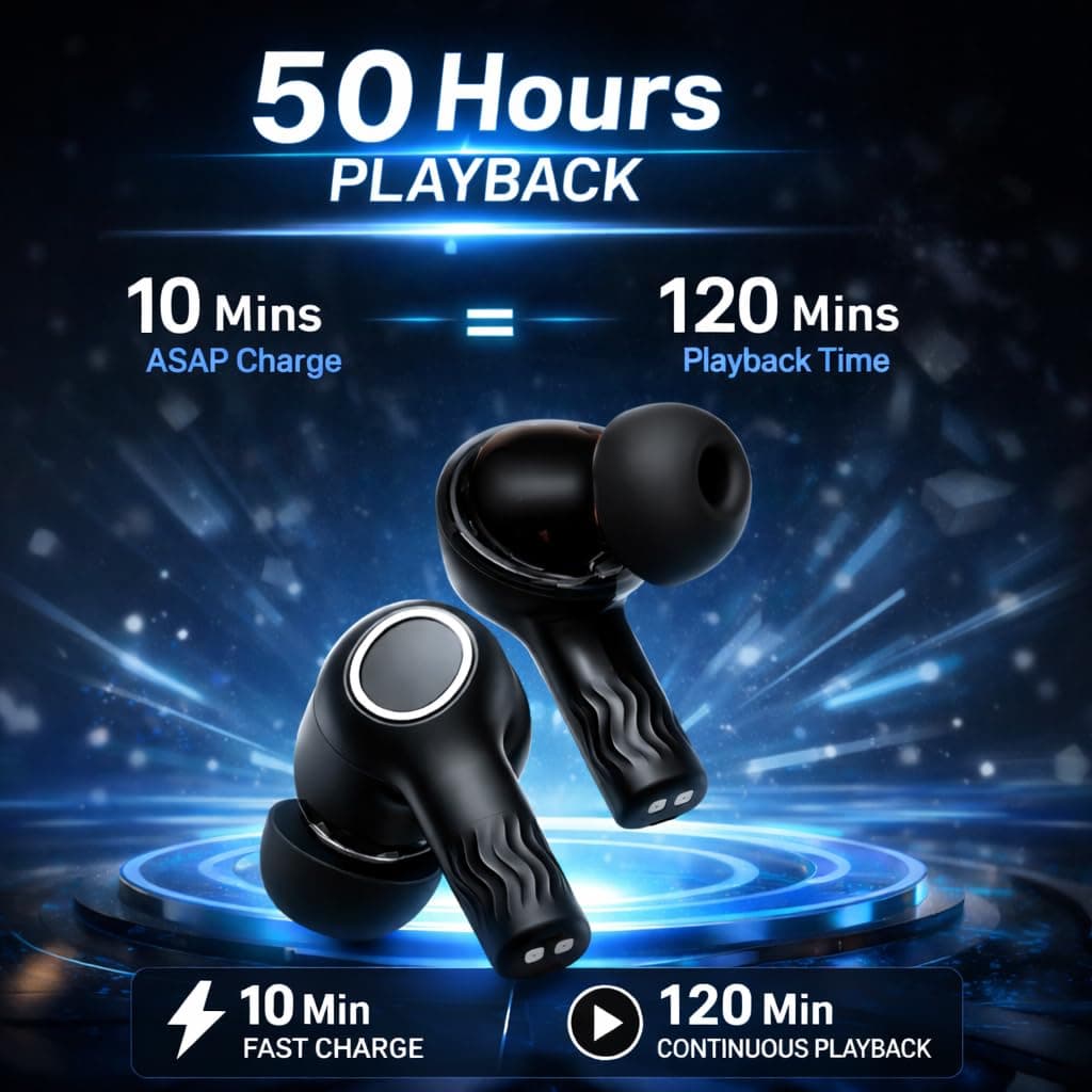 Crysta Gaming TWS Earbuds – Ultra Low Latency 40ms, Bluetooth v5.49+ENC for Clear Calling, 50Hrs Playtime, Bass Boosted, Premium Wireless Headphone, Touch Control, IPX4 & Voice Assistance. RED at ₹749 (75% Off) – Amazon