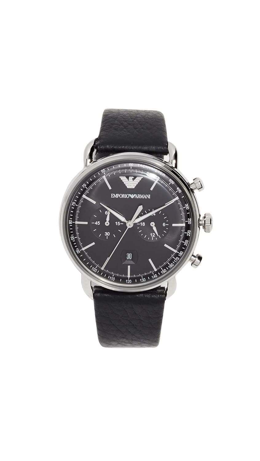 Emporio Armani Aviator Analog Black Dial Men's Watch @8820 – Amazon