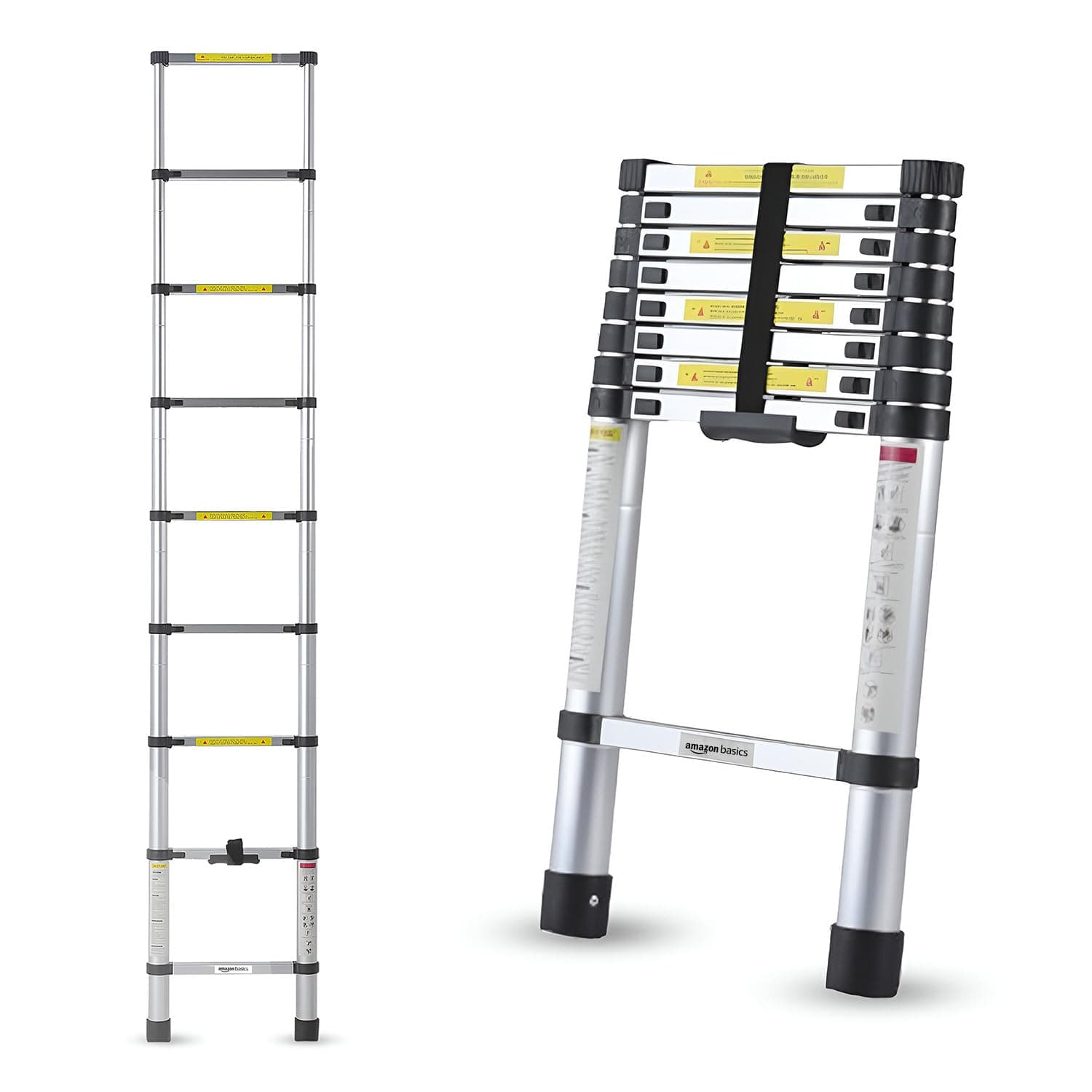 Amazon Basics 2.6m (8.5 ft) Portable Aluminium Ladder at ₹4399 (56% Off) – Amazon