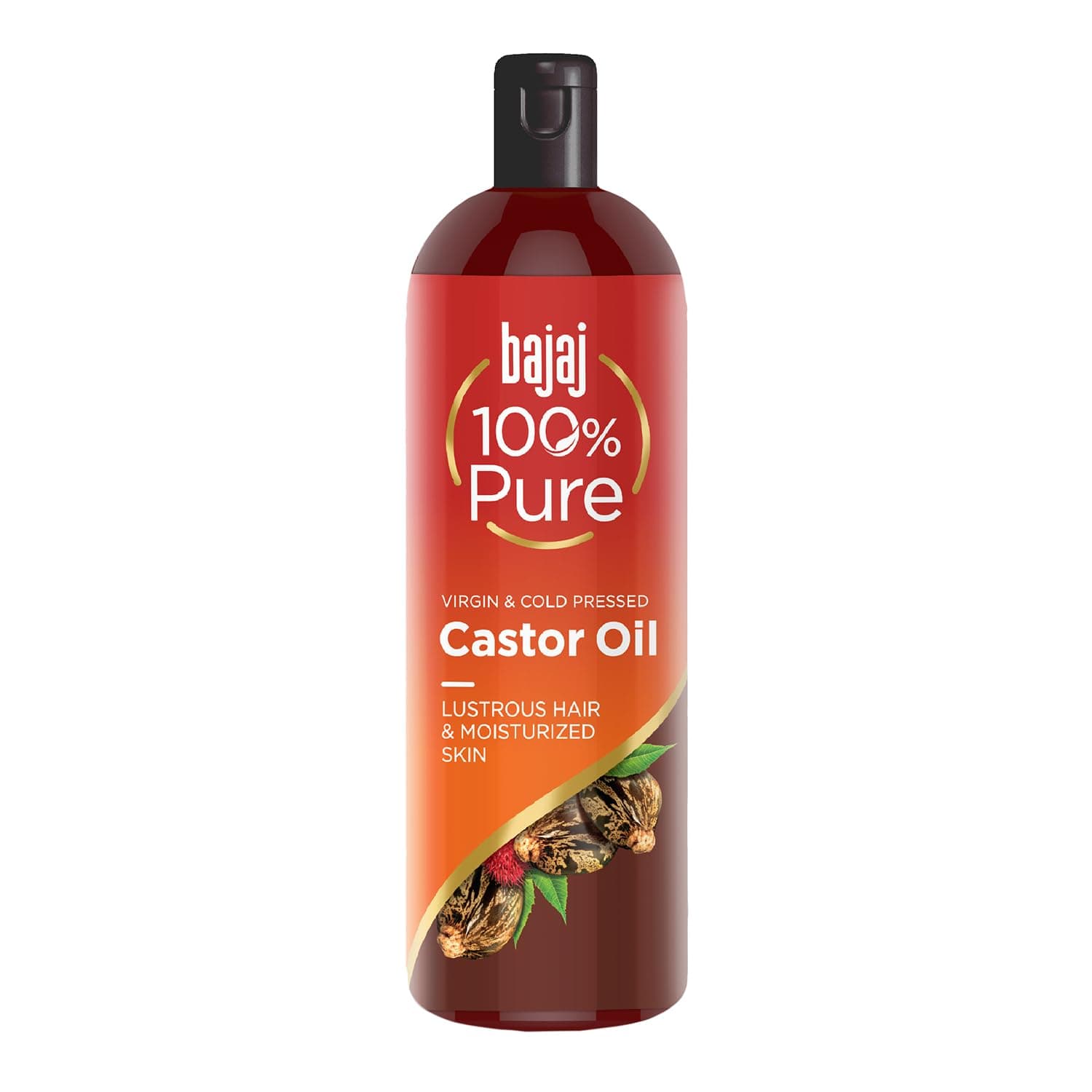Bajaj 100% Pure Castor Oil 200ml, Pure Hair Oil, Natural Cold-Pressed Castor Oil, No Silicones, Paraben Free, Lead Free at ₹155 (43% Off) – Amazon