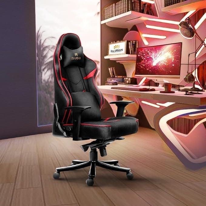 Da URBAN Mustang Ergonomic Gaming Chair (4D Armrests, Headrest, Metal Base) at ₹14,799 (51% Off) – Amazon