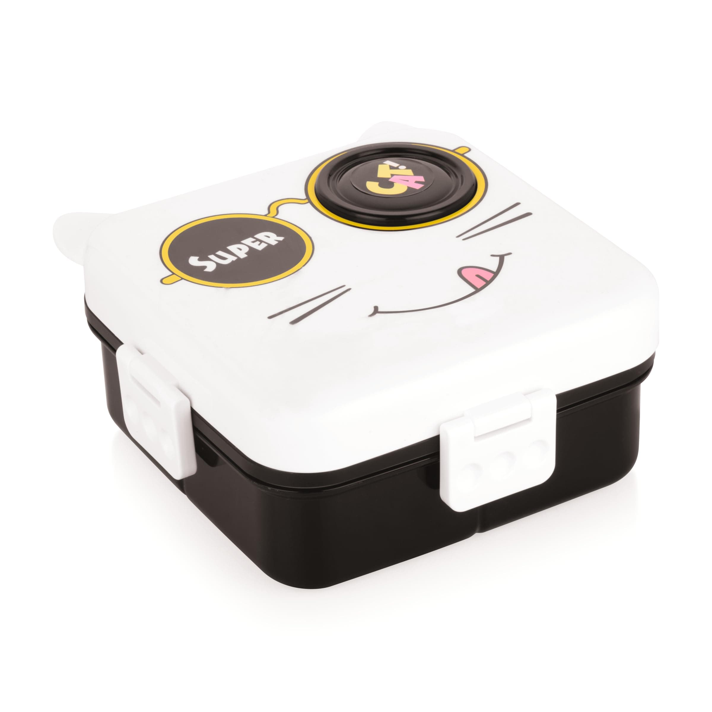 ATTRO Festive Super Cat 2-Layer Plastic Lunch Box