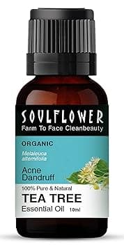 Soulflower Organic Tea Tree Essential Oil for Skin, Hair, Face, Acne Care, Dandruff | 22 years of worldwide Trust, Ecocert Certified Organic at ₹149 – Amazon