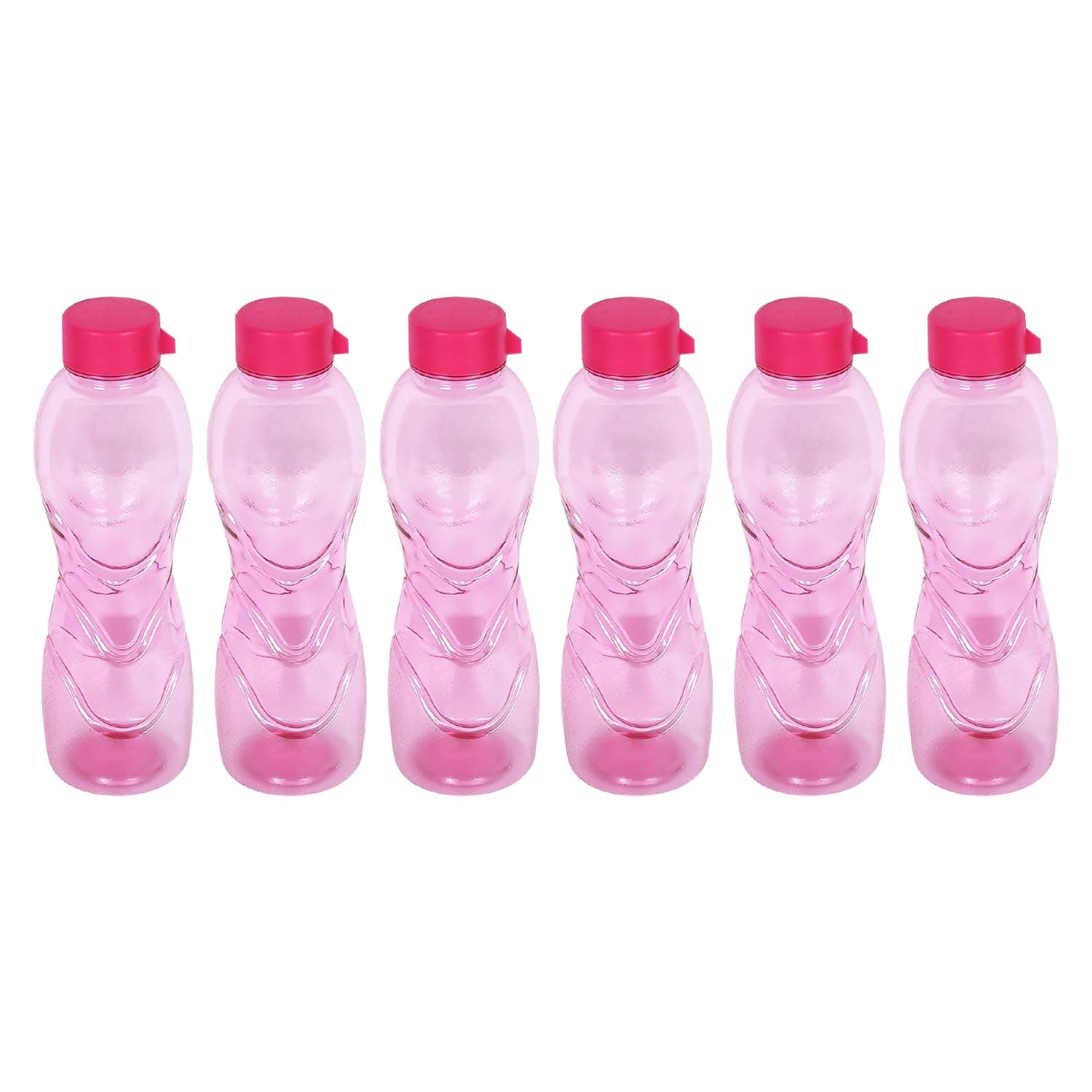 PEARLPET Trinity BPA-Free Water Bottle Set of 6 (1000ml, Pink)
