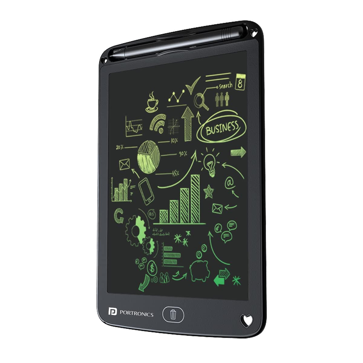 Portronics Ruffpad 12M | 12-Inch Re-Writable Multicolor LCD Writing Pad with One-Tap Erase, Smart Lock, Long Battery Life & Ruffpad App Support | Save & Share Your Child’s Creations (Black) at ₹257 (84% Off) – Amazon