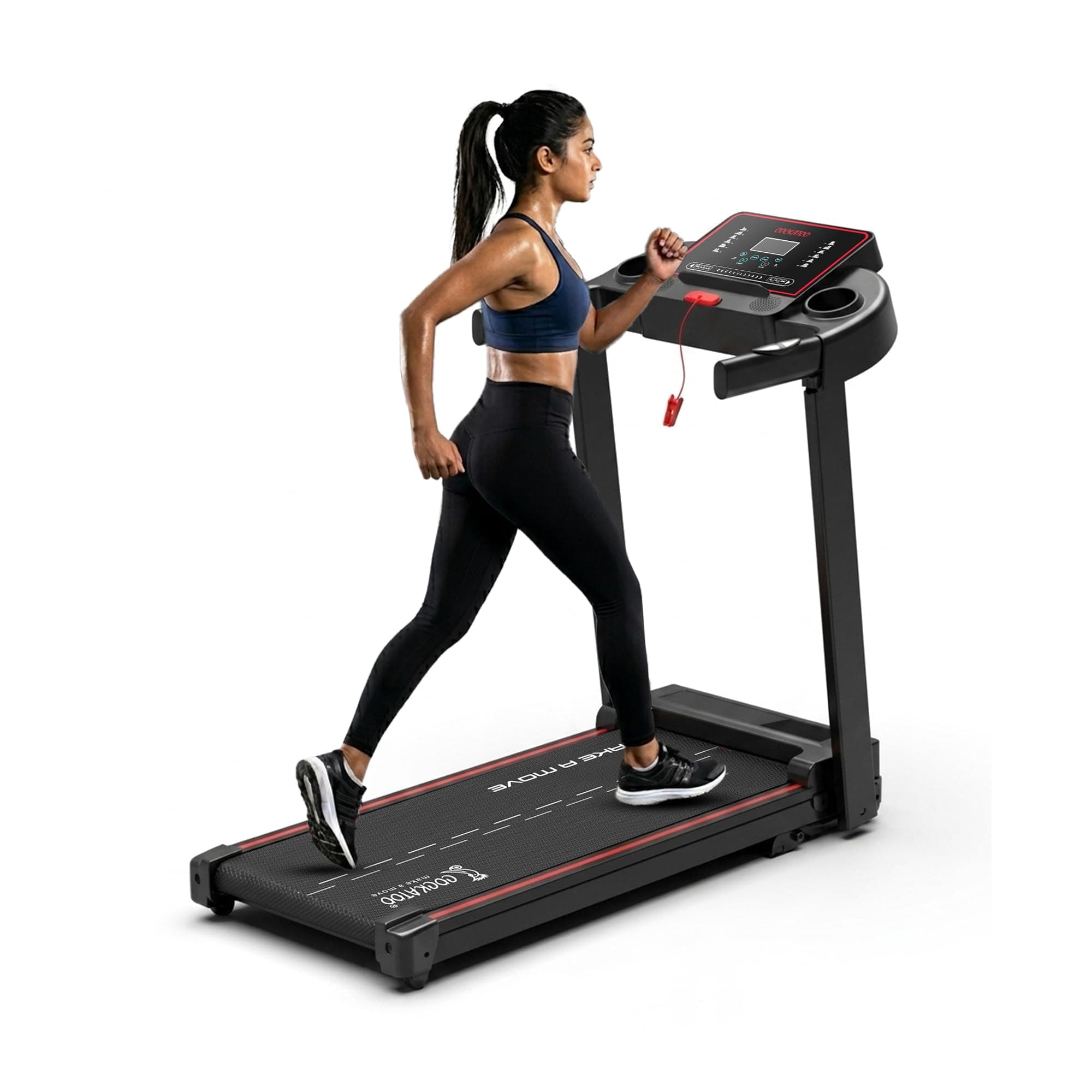Cockatoo SmartRun3.5 3.5HP Peak DC Motorized Treadmill for Home, with 3 Level Manual Incline, Max Speed 14 Km/Hr, Max User Weight 120Kg,(DIY Installation)