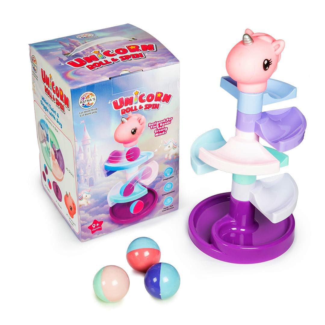 Ratna's Unicorn Roll & Spin Squeezy-Head Toy at ₹182 (52% Off) – Amazon