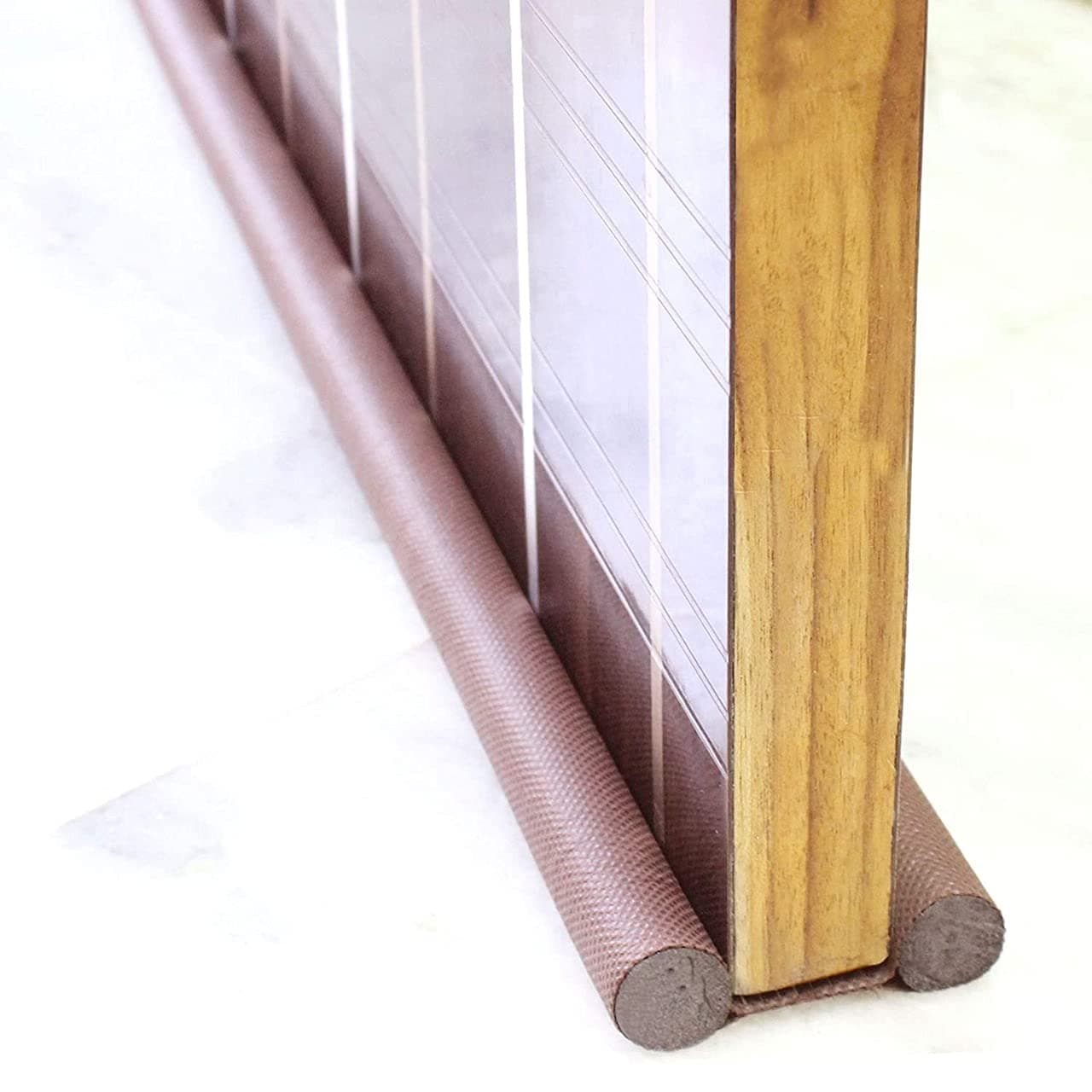 TECHNOVIBES Twin Under Door Draft Guard, Sound & Dust Proof, 36 inch, Brown
